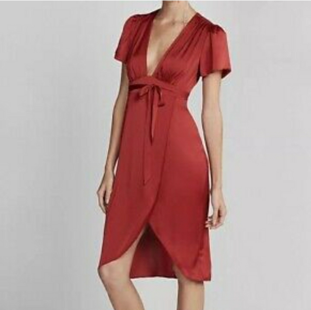 Express plunge neck dress